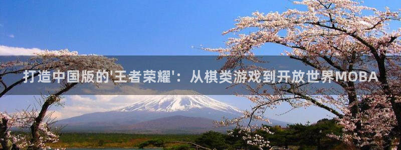 庄闲游戏网：打造中国版的\'王者荣耀\'：从棋类游戏到开放世